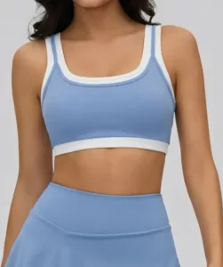 blue and white color of sports bra