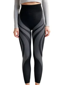 black and charcoal color legging